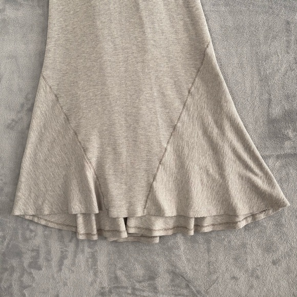 Polo Ralph Lauren Henley Maxi Style Long Dress Grey Medium Thermal Waffle - Picture 5 of 15